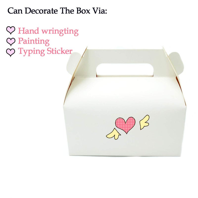 AKLVBL NICEWAY 30 Pack White Gable Gift Boxes Kraft Gift Box Candy Treat Boxes, Small Goodie Gift Boxes Treat Boxes for Wedding, Birthday Party, Baby Shower 4.5x3.2x3.3 inches - Image 5